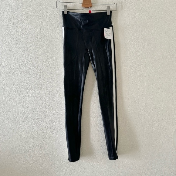 Spanx Side Stripe Faux Leather Leggings - Picture 5 of 8